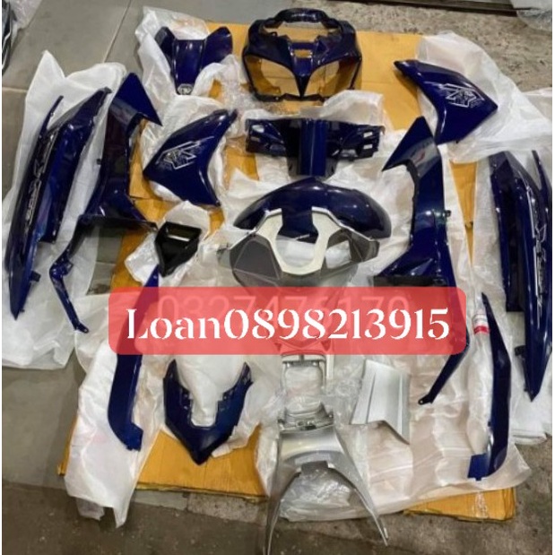 DÀN ÁO, VO NHỰA AIR BLADE 125 MÀU XANH TIM HÀNG ZIN CHÍNH HÃNG HONDA