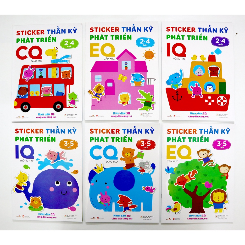 Sách - Sticker thần kỳ phát triển IQ - EQ - CQ
