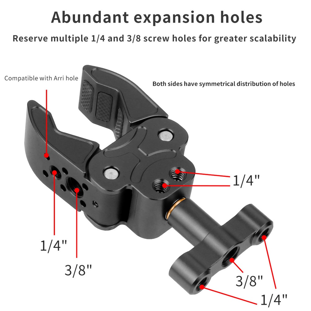 Giá Đỡ Kẹp Chân Cua Mạ Điện XT-XINTE 1 / 4 3 / 8 Arri Chuyên Dụng Cho Đèn Flash / Máy Ảnh / Tripod