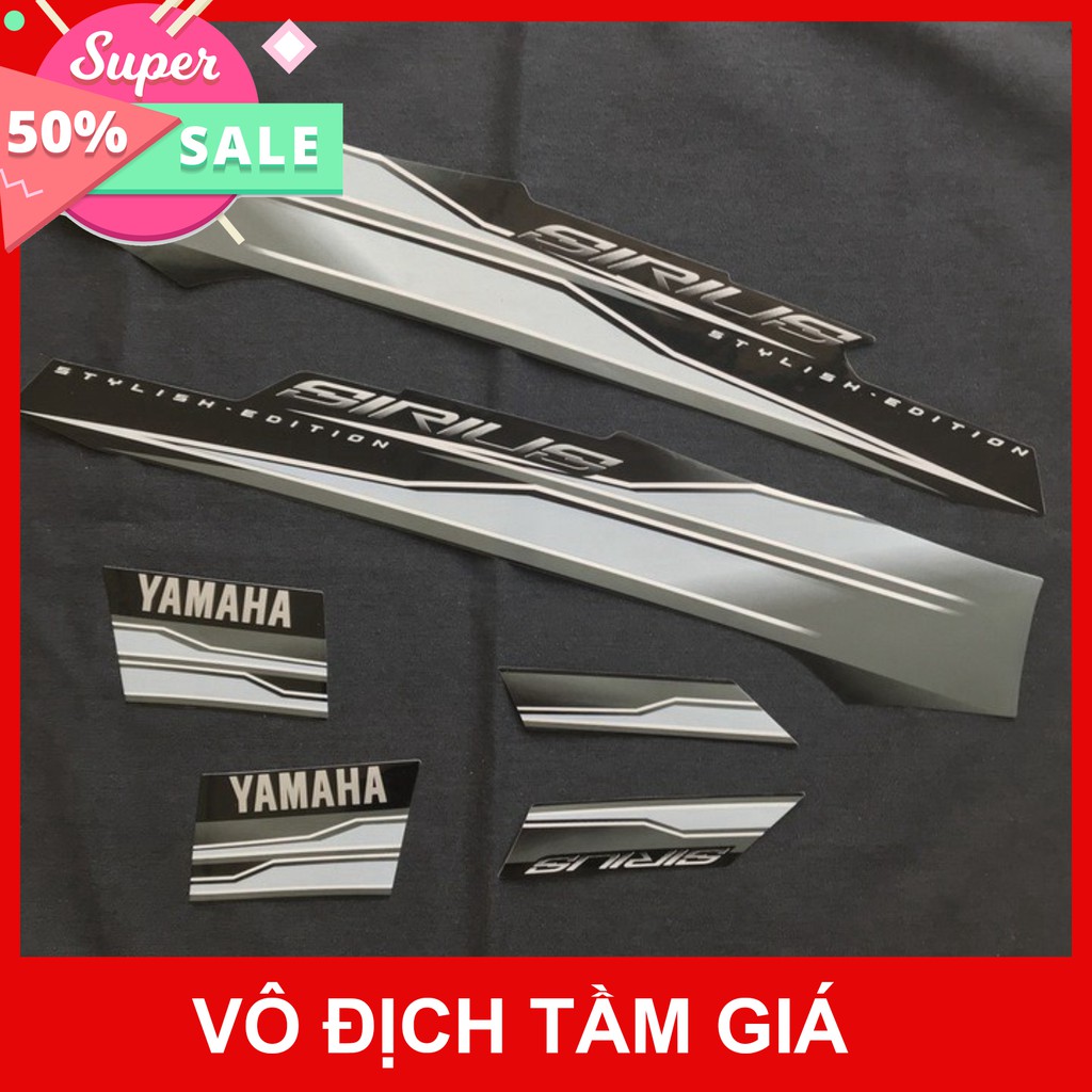 [GIÁ GỐC] BỘ TEM DÁN XE MÁY YAMAHA SIRIUS 2018 ZIN MÀU ĐEN