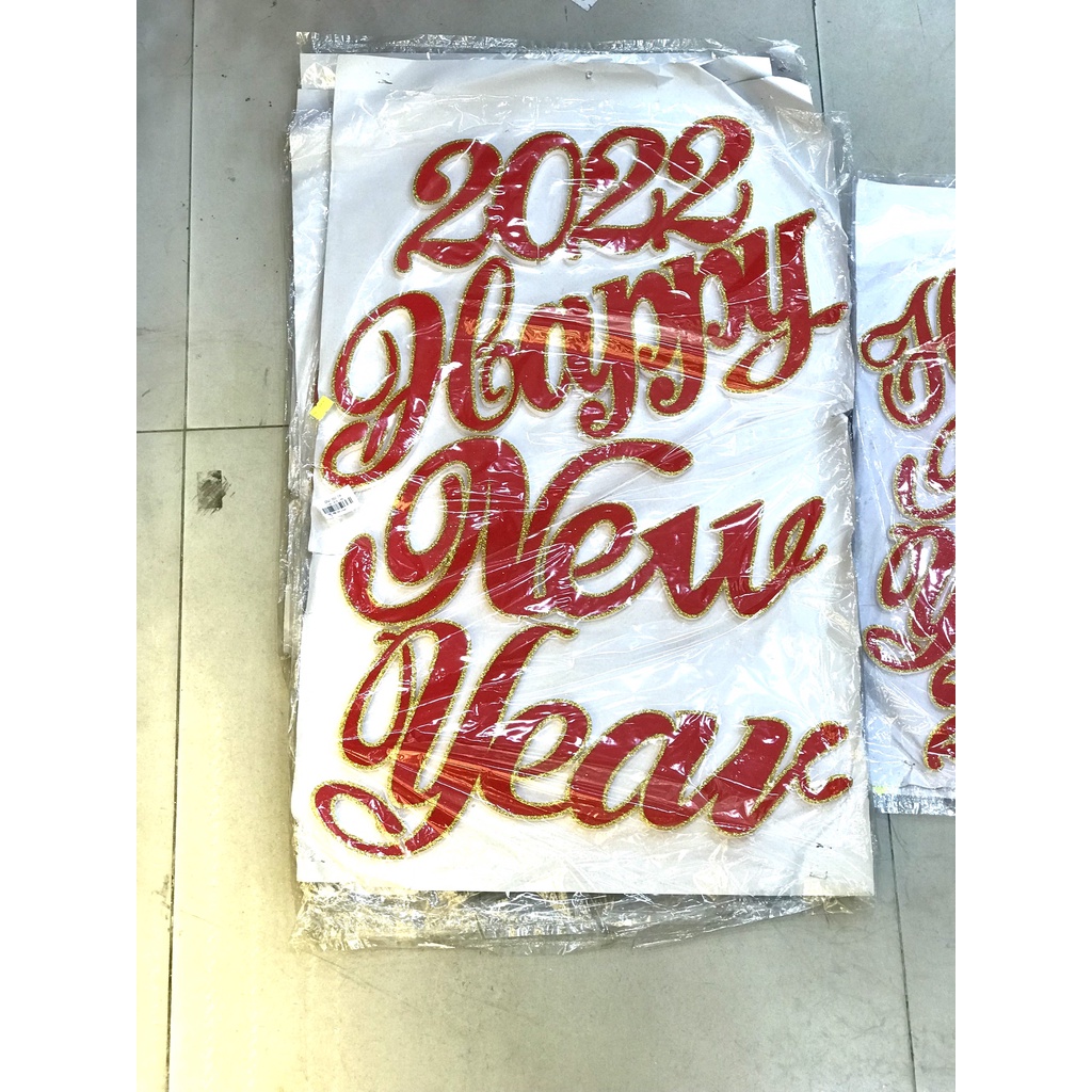 Chữ HAPPY NEW YEAR-CHÚC MỪNG NĂM MỚI-bằng mouse phụ kiện trang tri tết mẹ sóc