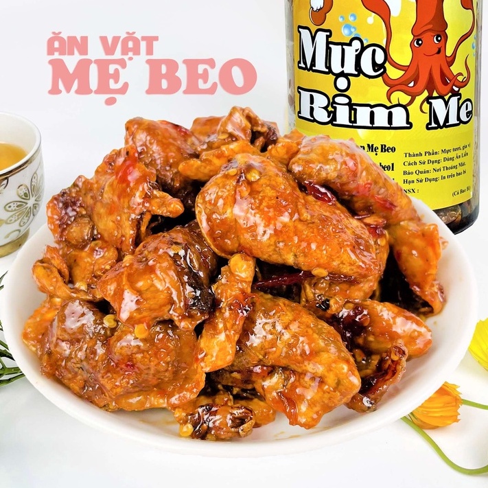 300Gr Mực Rim Me Nguyên Con Ăn Vặt Shop Mẹ Beo