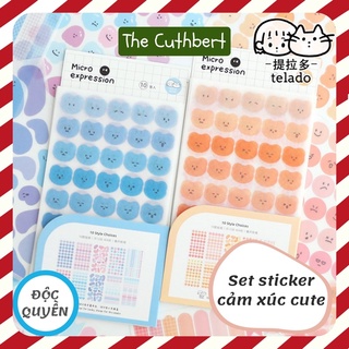 Set 10 Tấm Sticker Hình Tròn Cảm Xúc Cute Dễ Thương Phù Hợp Cho Việc Trang Trí Decor The Cuthbert Shop