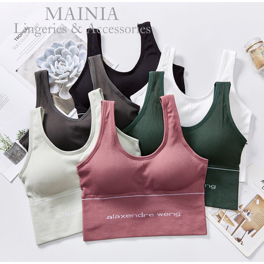 Áo Bra Thể Thao Alaxendre Weng Tập Gym YoGa Áo Croptop Chất Cotton Mềm Mại Thấm Hút Mồ Hôi Mainia Shop