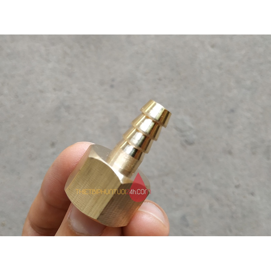 Đầu chuyển bơm đôi mini Sinleader 12v chuyên dụng ra dây 12mm khớp nối ren trong 17mm ra 12mm bằng đồng  - MHL