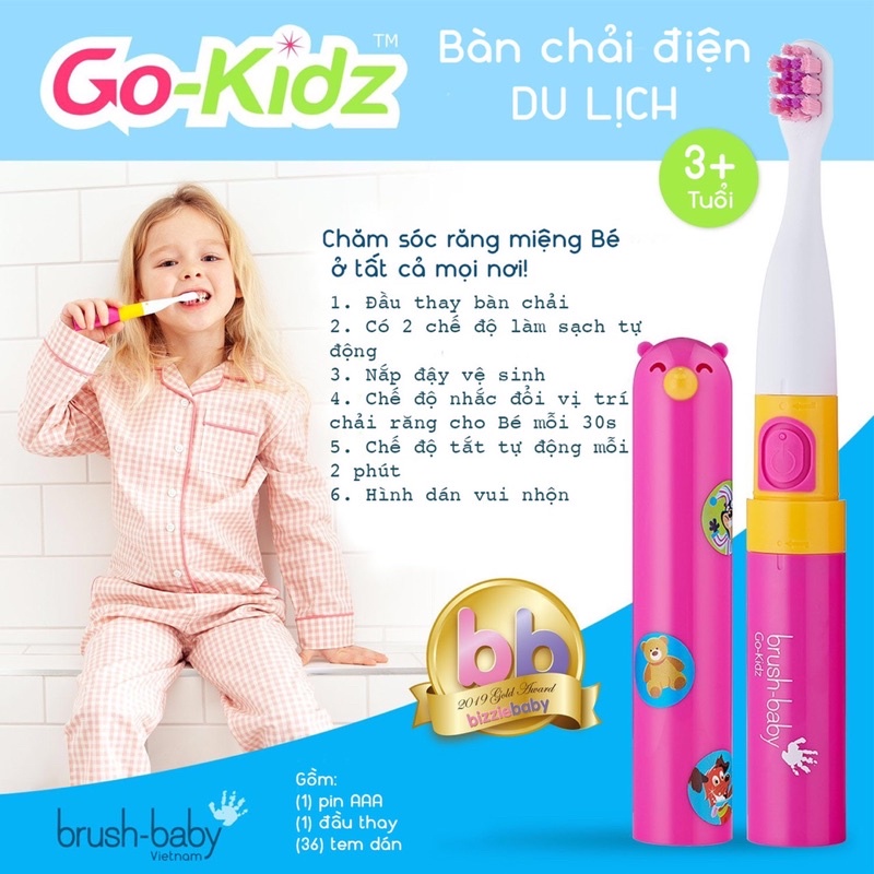 Bàn chải điện Go-Kidz của BRUSHBABY
