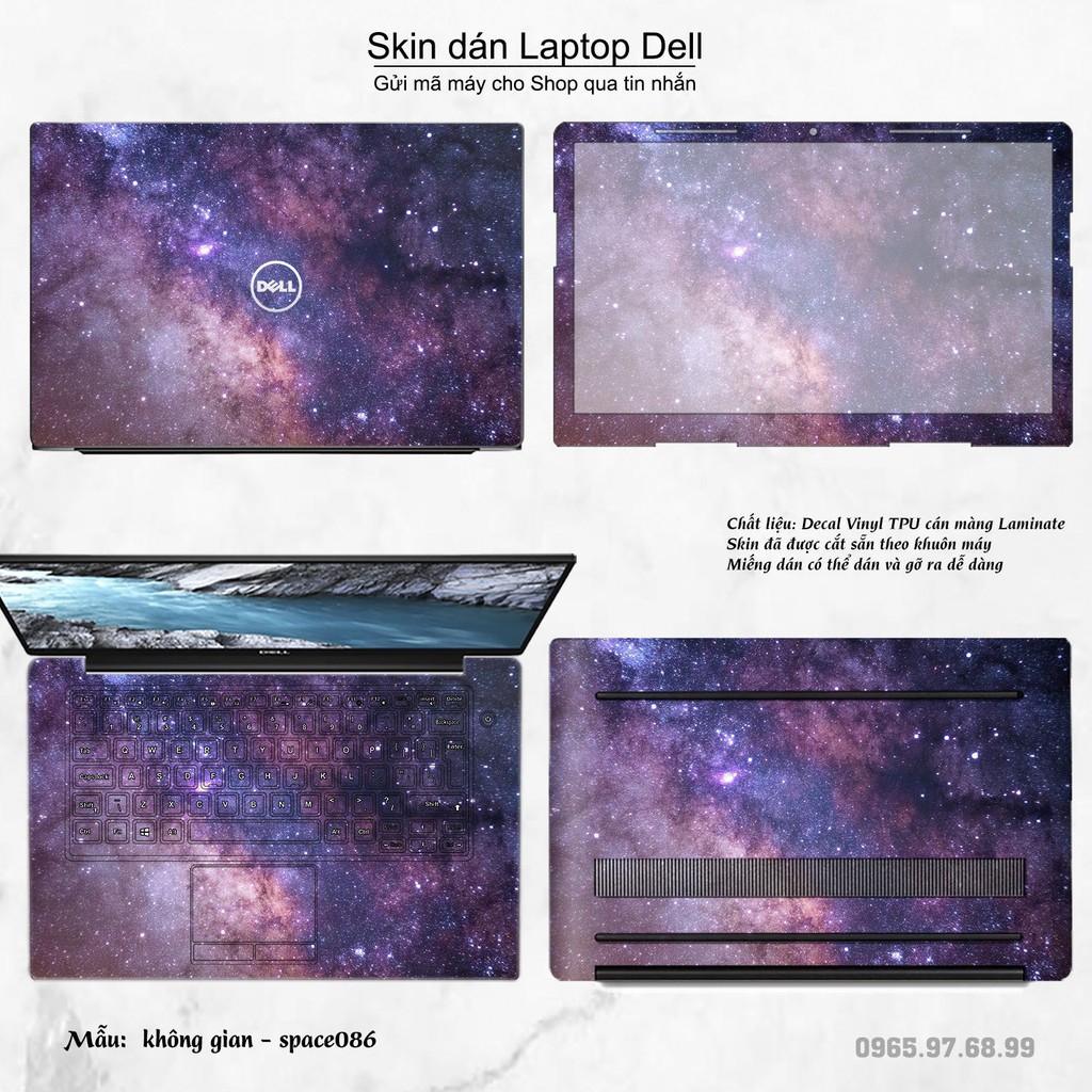 Skin dán Laptop Dell in hình không gian _nhiều mẫu 15 (inbox mã máy cho Shop)