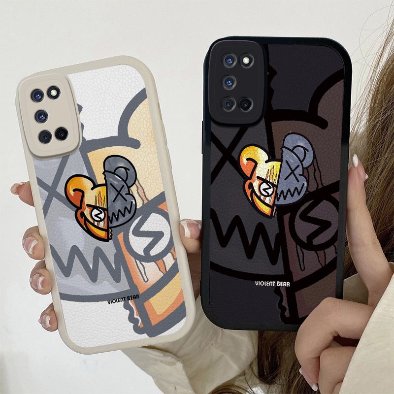 Casing For IPhone 13 12 11 Pro Max Xs X Xr Max 6 6s 7 8 Plus ProMax XsMax 6+ 6s+ 7+ 8+ ins Cool Little devil Violent Bear Fine Hole Lens Protection Lambskin Full Back Cover Shockproof Soft Phone Case KQ 23