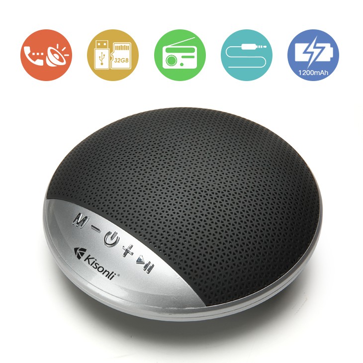 Loa bluetooth Kisonli - Q7 chính hãng - Bluetooth 5.0 thiết kế hiện đại, chân đỡ có thể tháo lắp được