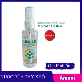 [VÒI XỊT TIỆN LỢI] Nước Rửa Tay Khô, Dung Dịch Sát Khuẩn Nhanh Clincare 70ml