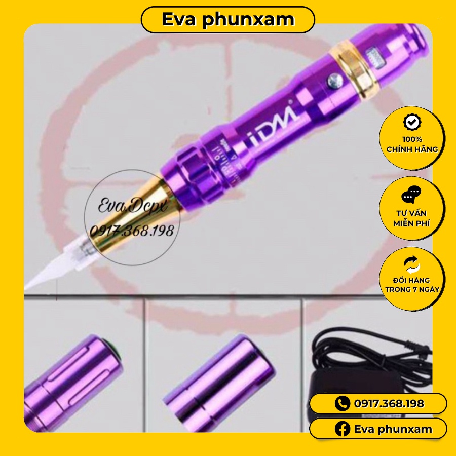 Máy tích điện idm dùng trong phun xăm thẩm mỹ chuyên đi môi mày siêu êm