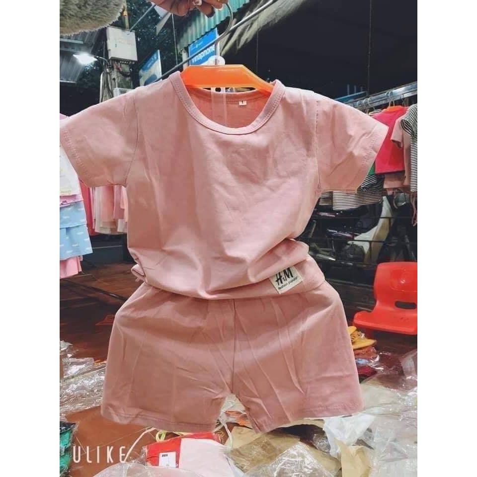 Bộ cọc tay cho bé,Bộ trơn cộc tay cho bé trai và gái