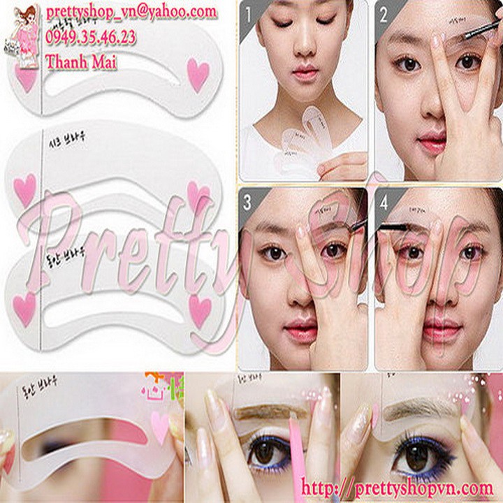 Bộ 3 khung kẻ lông mày MT010 Mini Brow Class