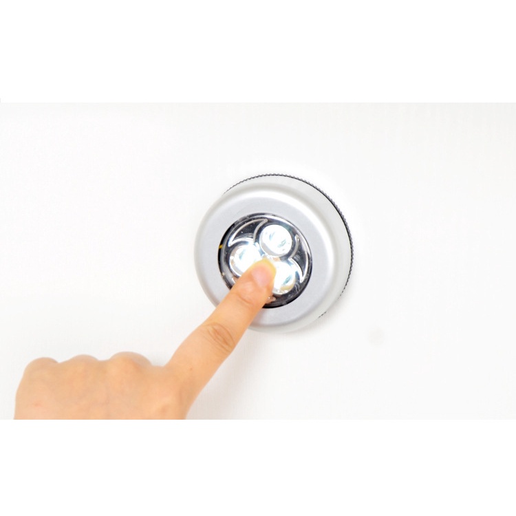 Đèn Led Dán Tường 3 Bóng - Gắn Tủ Quần Áo Phòng Ngủ, Tủ Bếp - Dùng Pin AAA