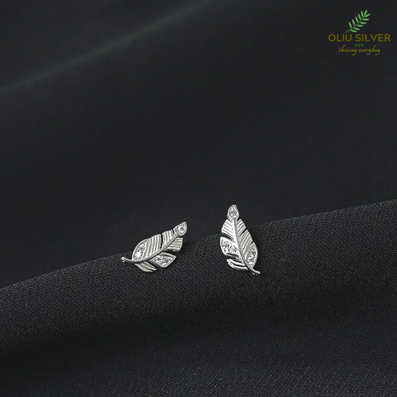 Bông Tai Bạc S925 Chiếc Lá Simply Leaf Xinh Xắn | Khuyên Tai Nữ Trang Sức Bạc Thời Trang