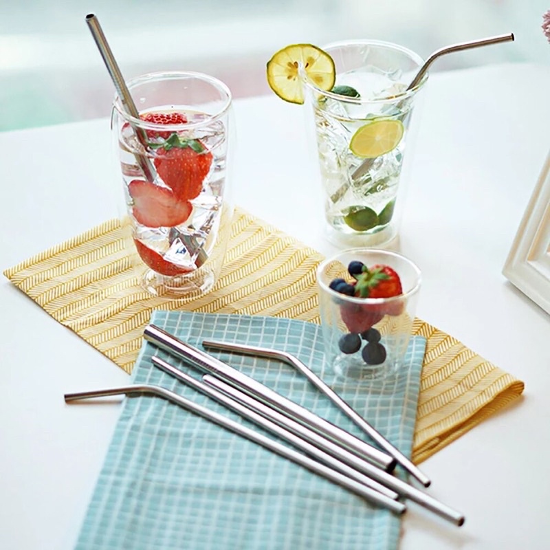 Bộ ống hút inox 3 món