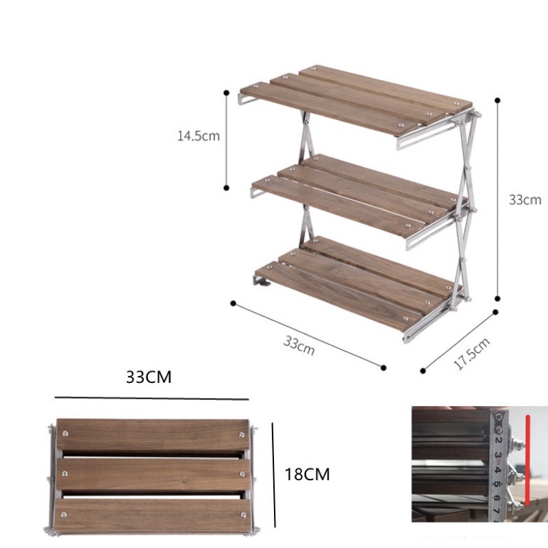 Giá , kệ để đồ dã ngoại 3 tầng thông minh - Giá để đồ để bàn có thể gấp gọn