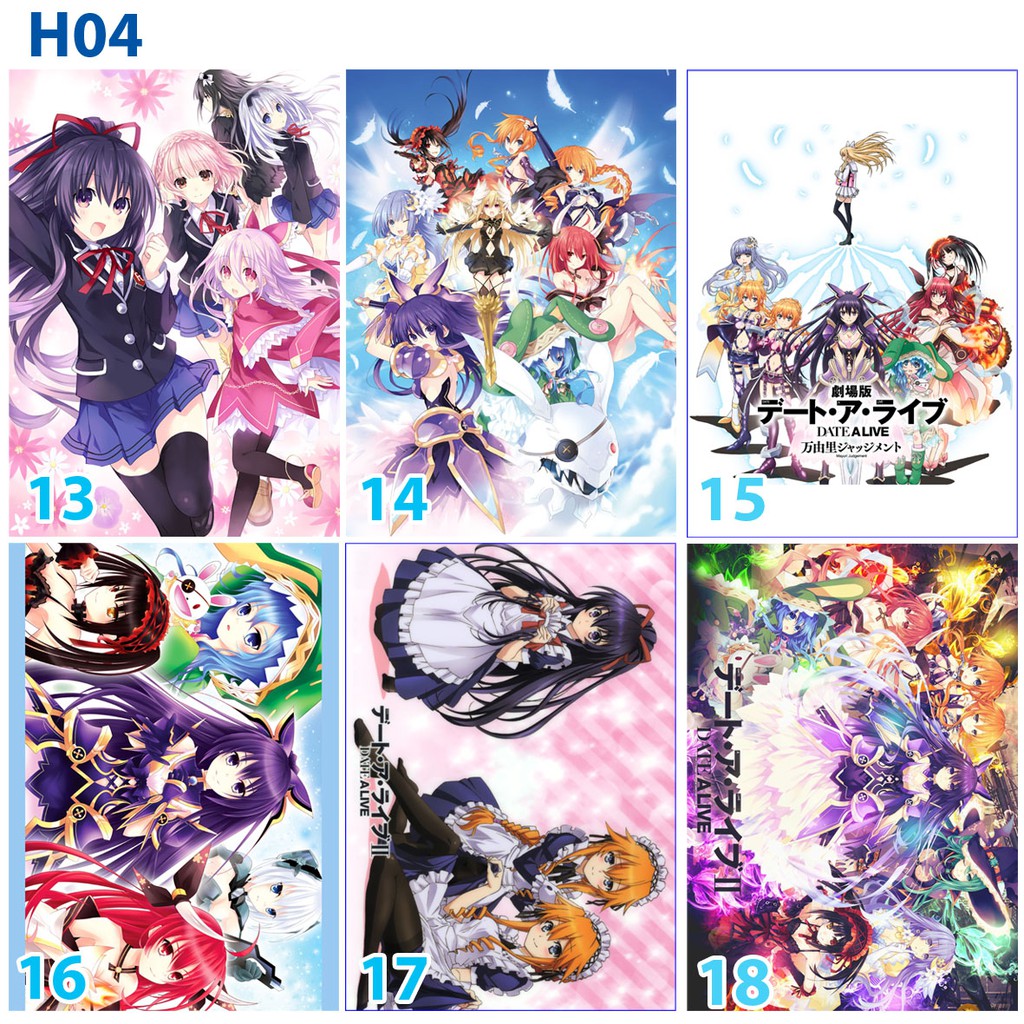 Poster / Tranh dán tường anime Date A live (Mẫu 2)