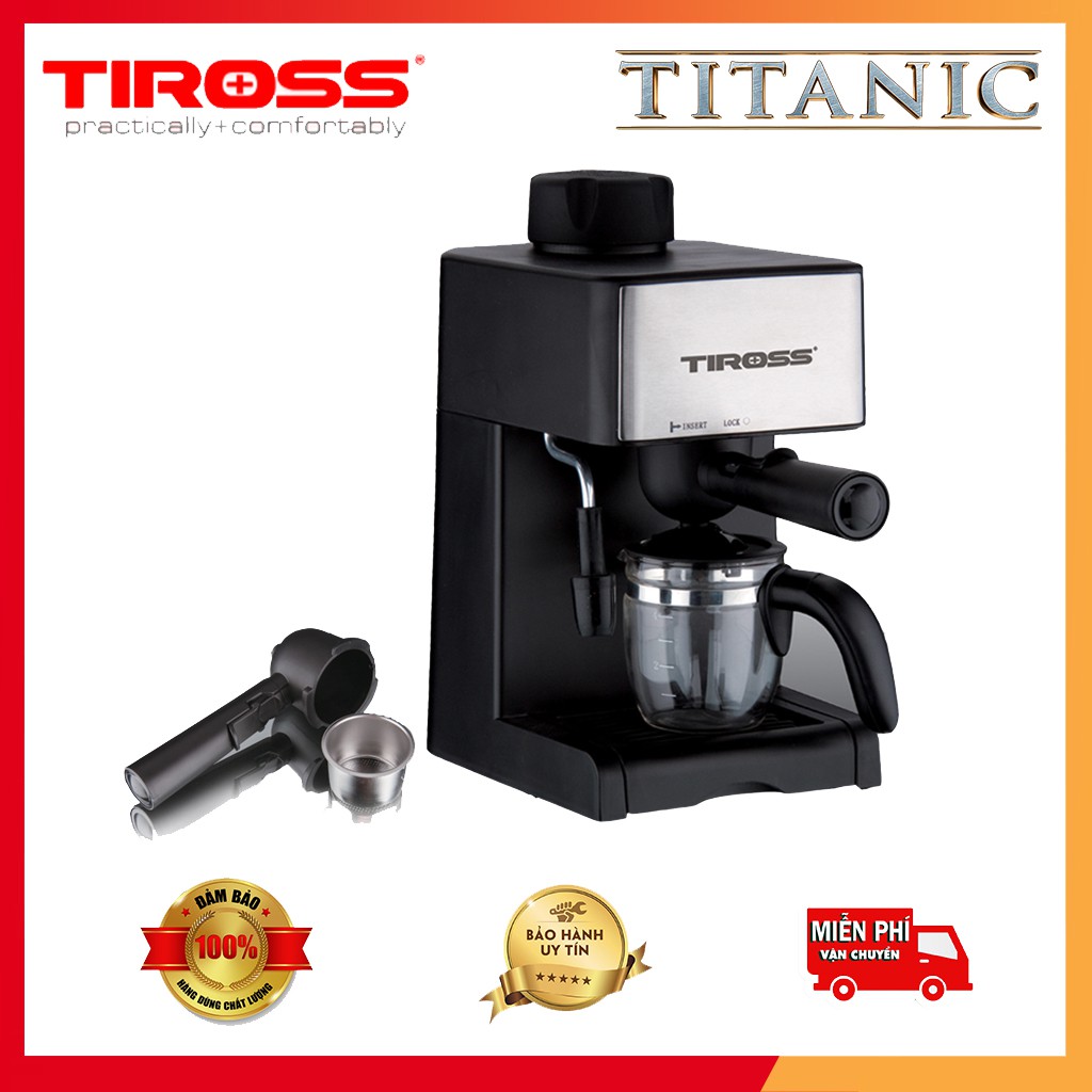 Máy Pha Cà Phê Espresso Tiross TS-621 - Hàng Chính Hãng