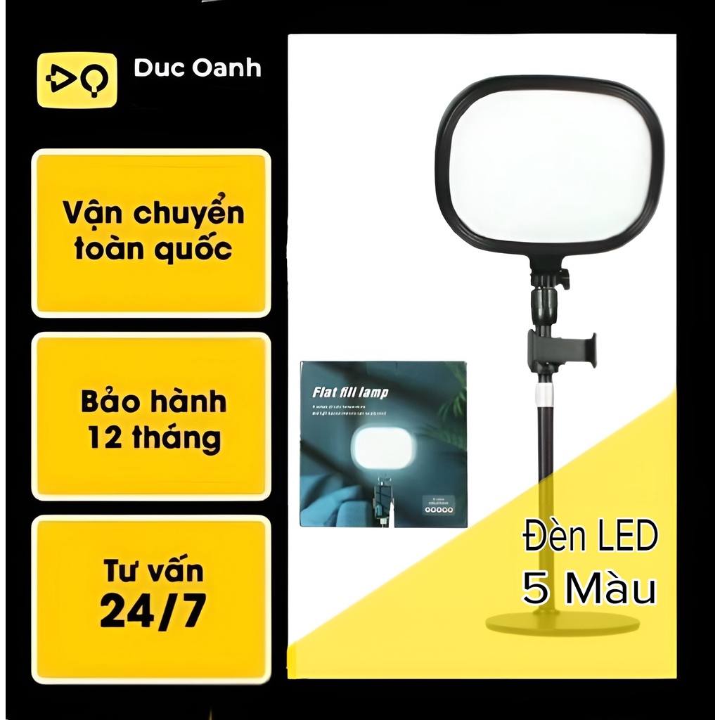 Đèn livestream để bàn S20 led kèm tripod giá đỡ điện thoại quay hình chụp ảnh video makeup spa