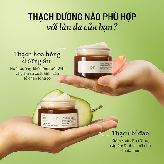 Thạch bí đao Cocoon - Winter Melon Gel Cream -Thạch dưỡng ẩm bí đao 30ml, 100ml