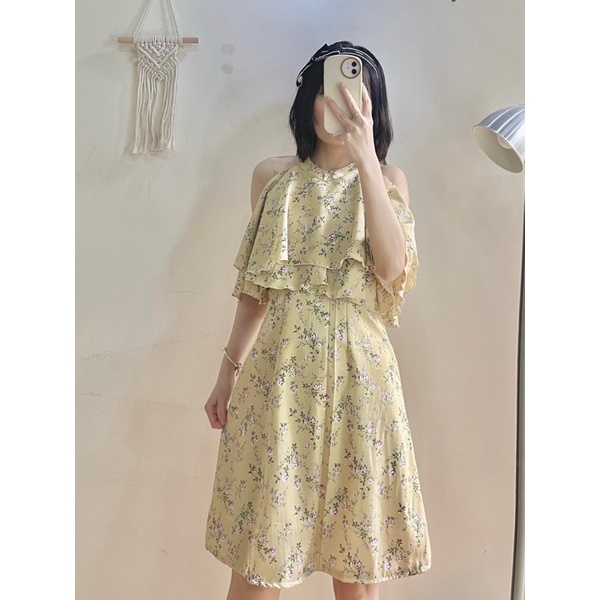 [Mã SKAMSALE8 giảm 10% đơn 200K] ☕️ ĐẦM YẾM HOA KHOÉT VAI - VÁY SUNNY HOA | BigBuy360 - bigbuy360.vn