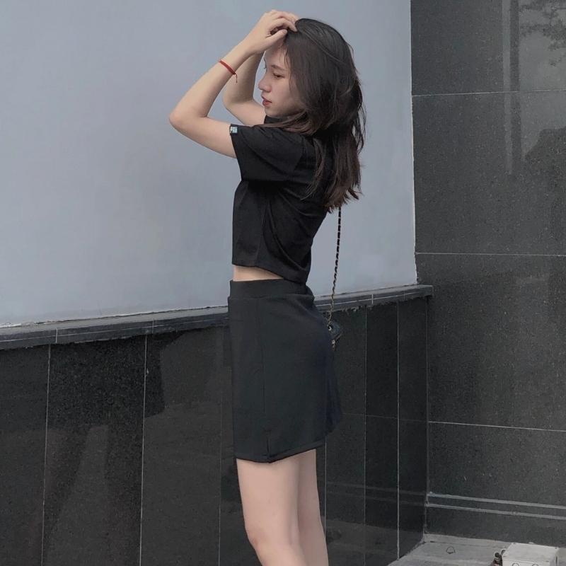 Chân Váy Chữ A Nữ I'm Basic Girly Chất Liệu Cotton Có Lót Trong Co giãn Thoáng Mát Trẻ Trung Năng Động