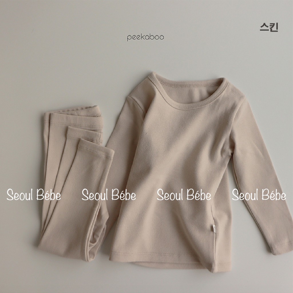 Bộ áo quần rời Bommi dài tay Peekaboo 2021 made in Korea chất mỏng