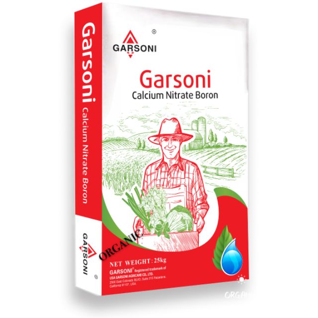 Phân bón Garsoni Ganica-cung cấp canxi bo-gói chiết lẻ 1kg
