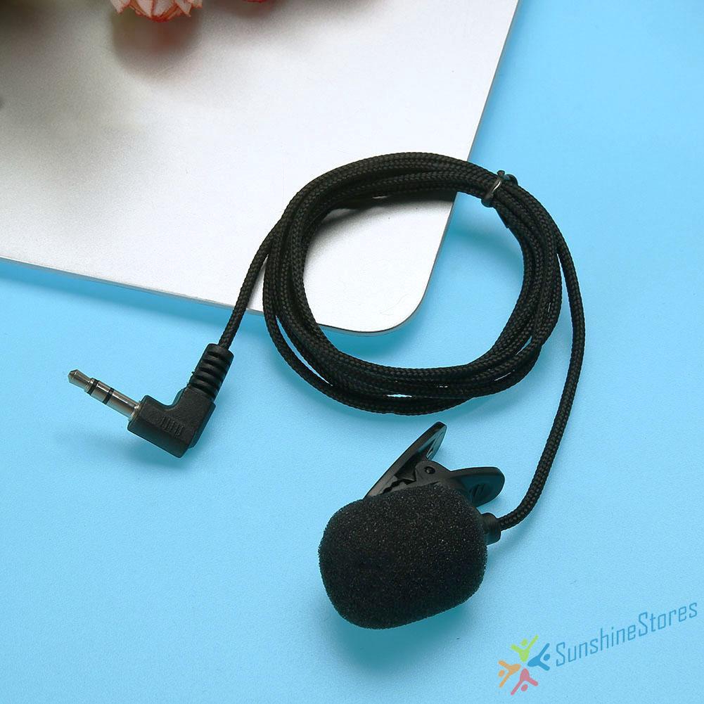 Mini Clip-on Lapel Microphone Hands-free 3.5mm Condenser Wired Microphone