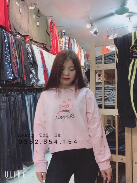 [Mã WAMST111 giảm 15k đơn 99k] Áo cotton da cá có mũ dáng croptop | BigBuy360 - bigbuy360.vn