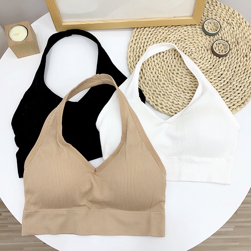 Áo bra dây đeo cổ áo yếm Thoáng Khí sexy siêu hót mã 0137