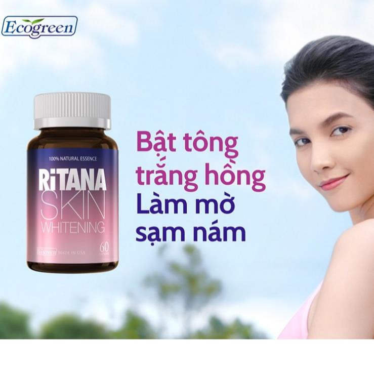 Viên uống trắng da RiTANA – Hỗ trợ giúp da trắng sáng (Hộp 60 Viên)