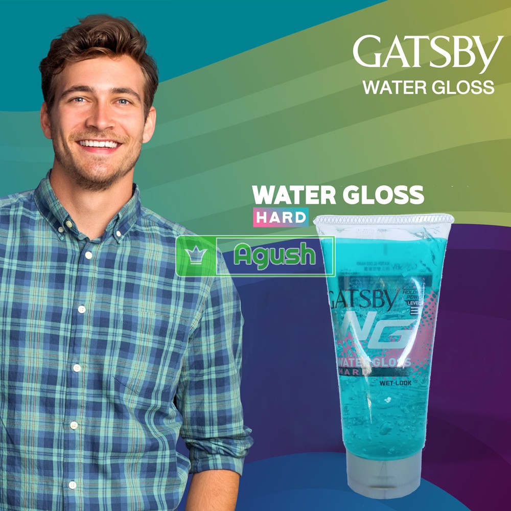 Gel mềm vuốt giữ nếp tóc nam mềm Gatsby Hair Gel Water Hard 170g thế hệ mới vuốt bóng mượt tóc khô chính hãng nhật bản