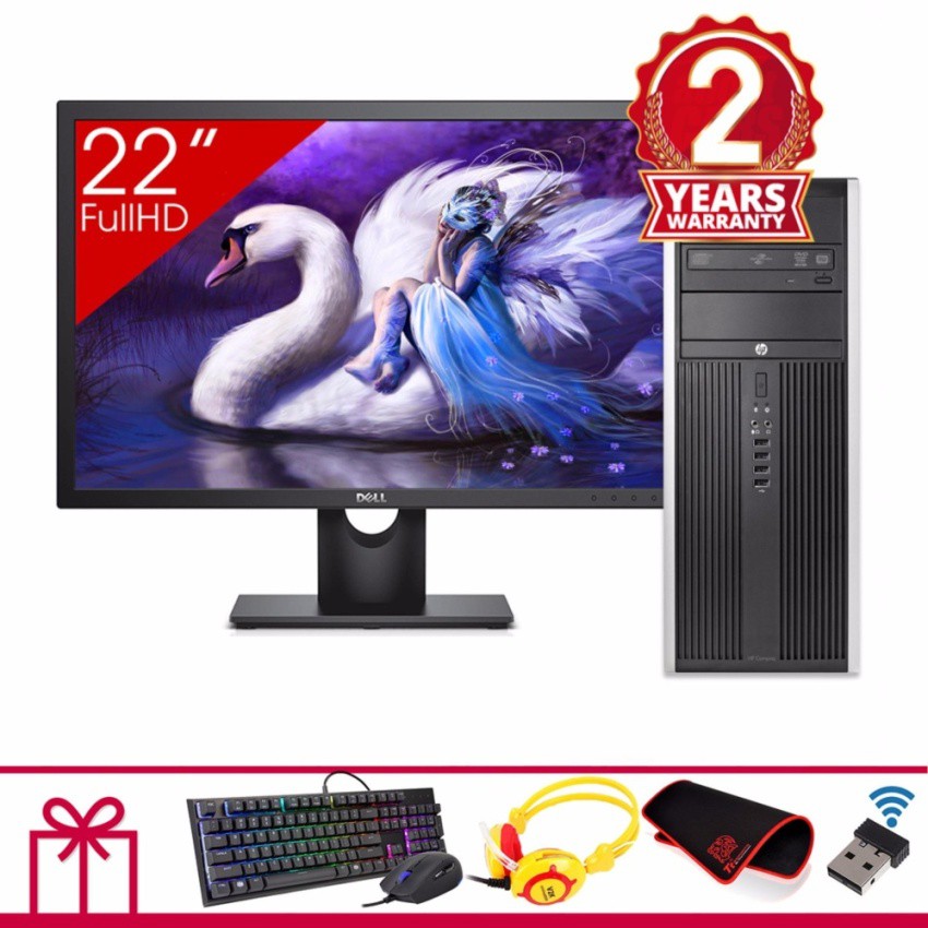 Bộ Combo Máy tính HP 8200 Elite MT + Màn hình Dell 22inch Full HD (Core i3 2100, Ram 8GB, SSD 120GB, HDD 2TB) + Quà Tặng | BigBuy360 - bigbuy360.vn