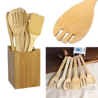 Bộ dụng cụ nấu ăn bằng gỗ tre cao cấp
