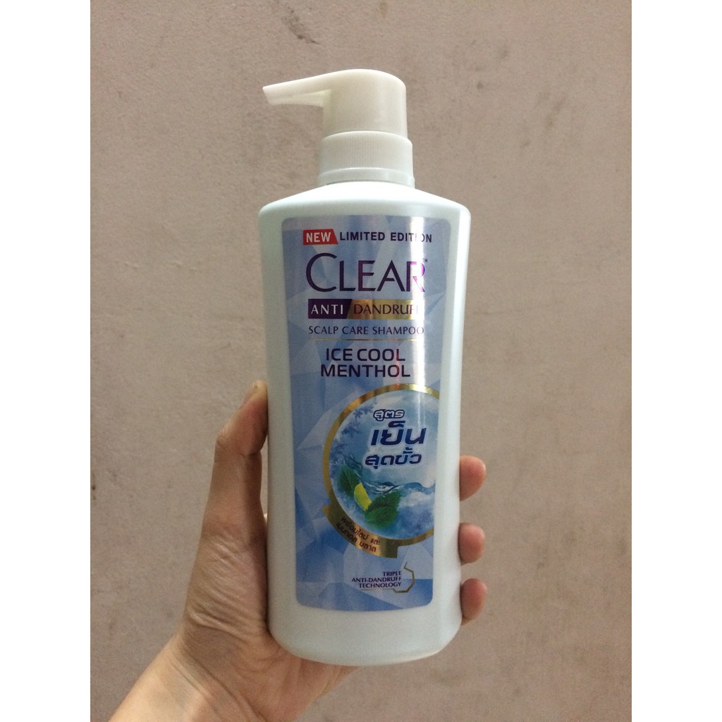 Dầu gội Clear Men - Clear Bạc Hà Thái Lan mẫu mới 450ml/480ml