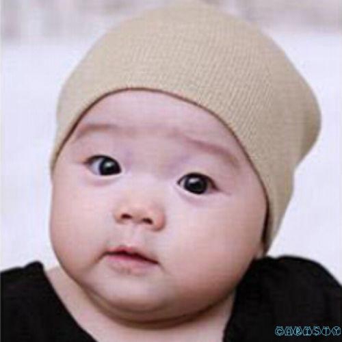 Mũ len trùm đầu màu trơn 2 lớp giữ ấm cho bé vào mùa đông