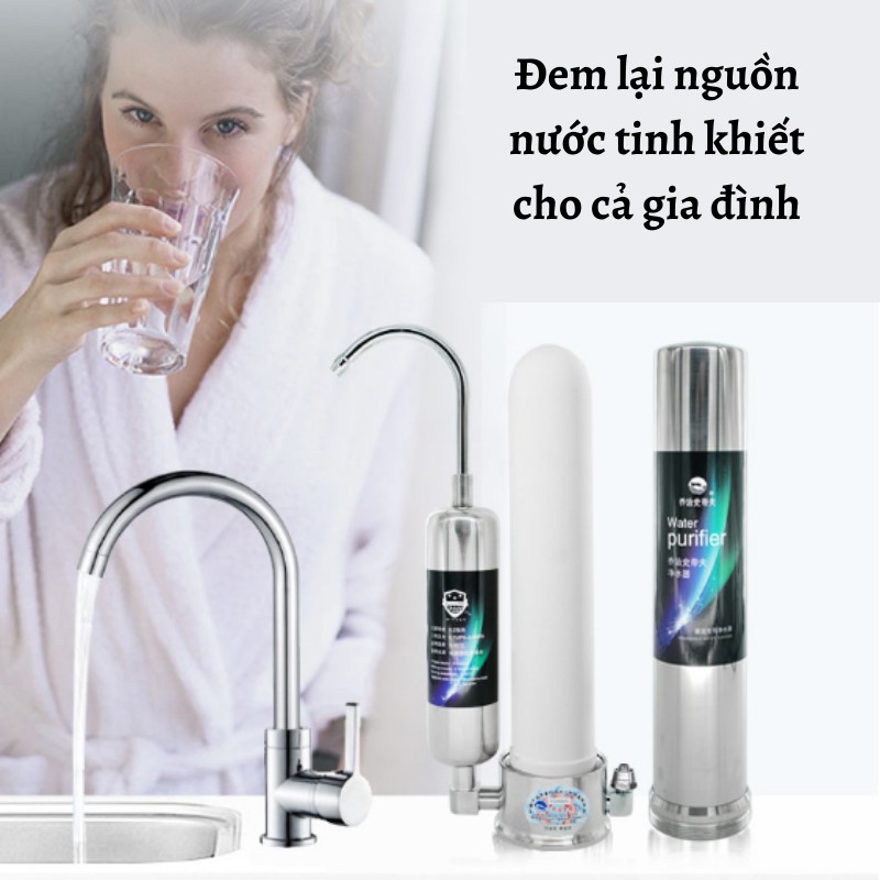 Máy lọc nước mini tiện dụng cao cấp tại vòi water purifier - Lõi lọc than hoạt tính đem lại nguồn nước tinh khiết TA9