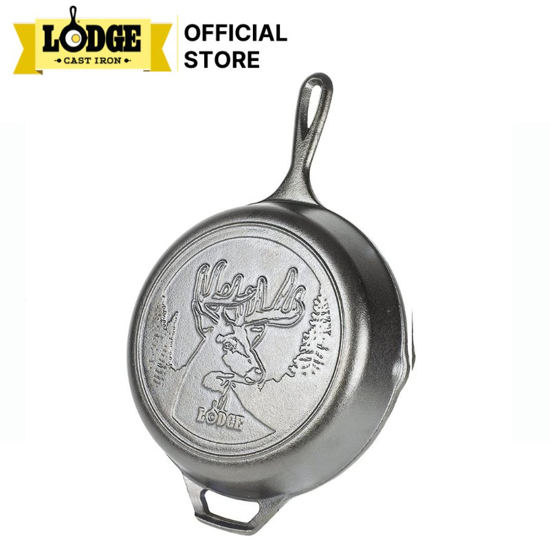 Lodge - Chảo gang đáy hình hươu - 26cm