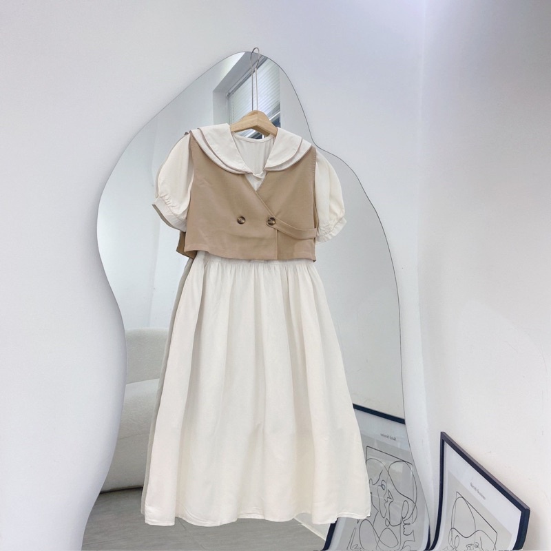 Set đầm babydoll kèm ghile