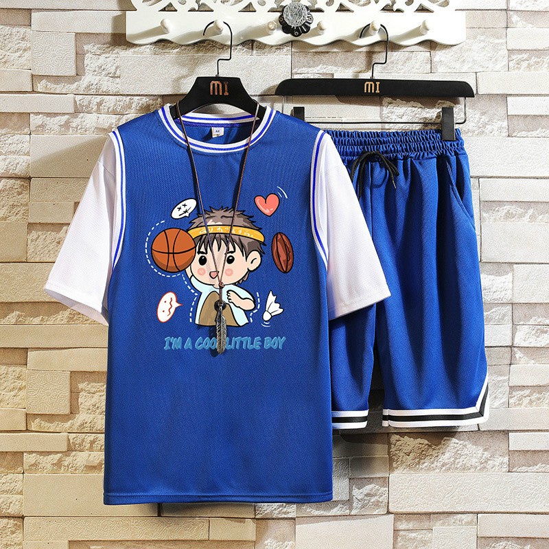 Nguyên Áo Và Quần Mặc Nhà Cặp Đồi ⚡️ HÀNG THUN MÁT ⚡️ Đồ bộ hoạt hình form rộng Unisex  2 size l xl nam nữ