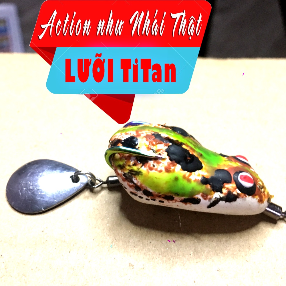 NHÁI HƠI T1 ĐỘ,lưỡi TITAN, action giống hệt nhái đồng