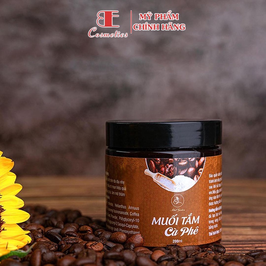 Muối tắm cafe, muối tắm tẩy tế bào chết body Mini Garden 200ml làm trắng da hiệu quả (MT0001) Ebi Cosmetics