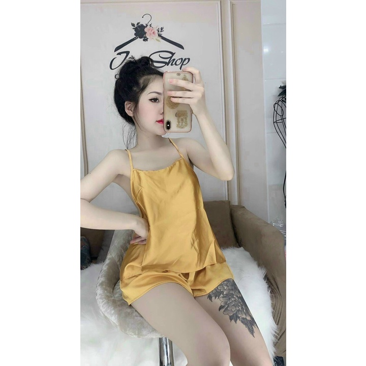 Set Đồ Ngủ Sexy - Đồ Ngủ Áo 2 Dây - Đồ Ngủ Áo Yếm