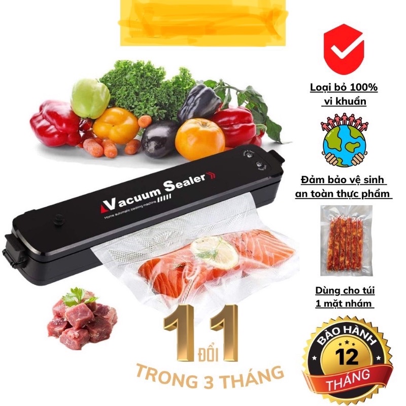 Máy Hút Chân Không Bảo Quản Thực  Phẩm  VACUUM SEALER (Tặng kèm túi hút )