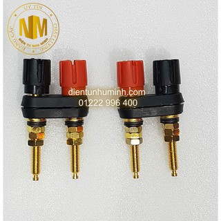 2 Cặp Cọc Loa amply / Trạm loa amply Đỏ - Đen Chân Dài