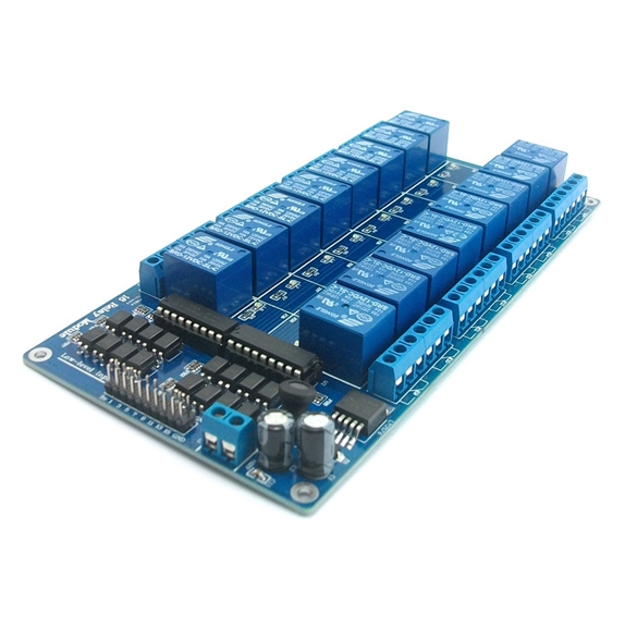 16 Channel 5V Relay Module Board Optocoupler Power Supply for Arduino PIC ARM DC 5V/12V