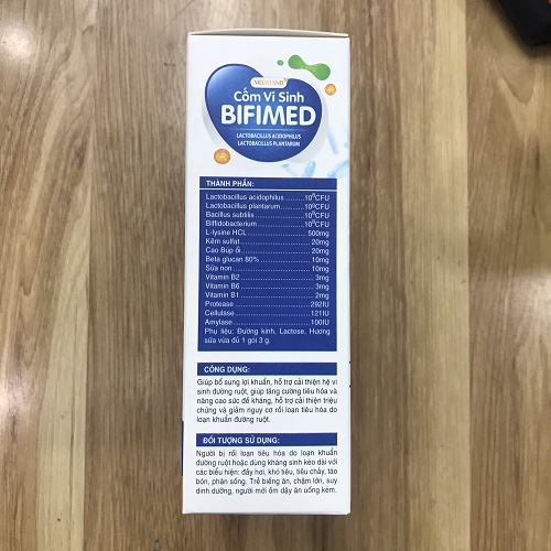 CỐM VI SINH BIFIMED – Hỗ trợ bổ sung lợi khuẩn, giúp nâng cao sức đề kháng, cải thiện hệ vi sinh đường ruột ở trẻ