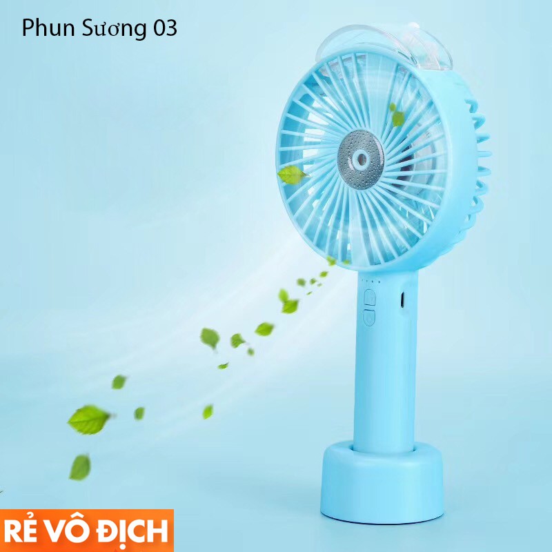 Quạt Phun Sương Mini Cấp Ẩm Tiện Lợi Nhỏ Gọn Cầm Tay Siêu Mát